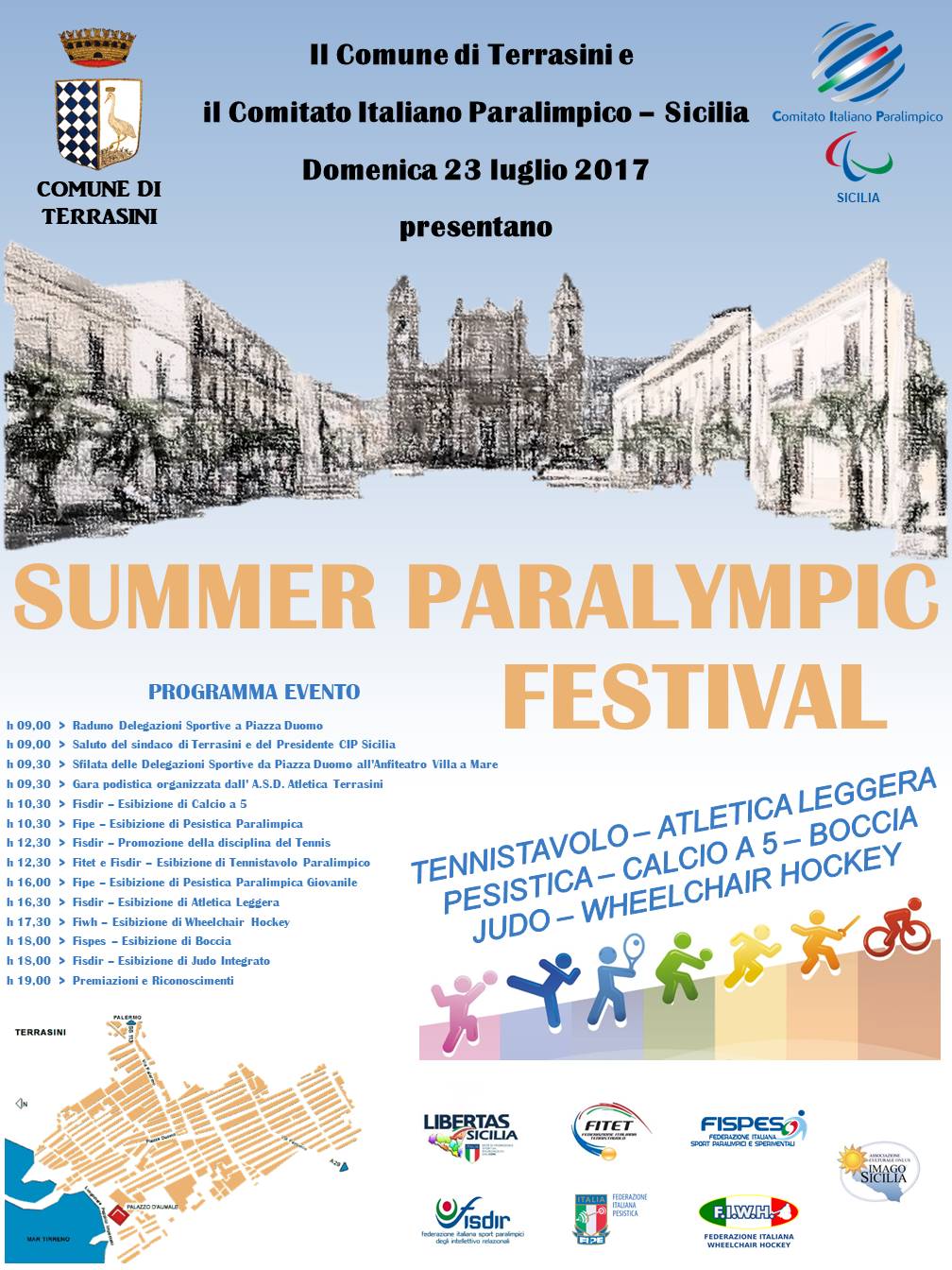 Summer Paralympic Festival a Terrasini (PA) il 23 luglio 2017