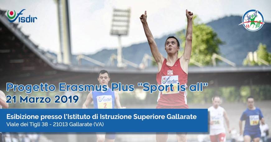 Sport is all: inizia il 21 Marzo da Gallarate il Progetto Erasmus +