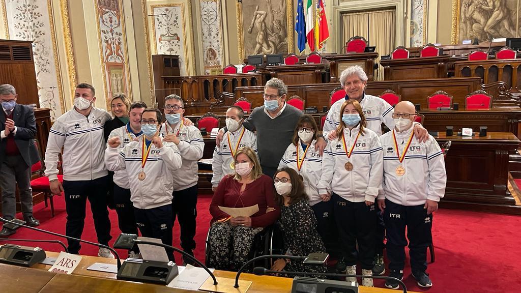 Gli atleti siciliani premiati in Regione
