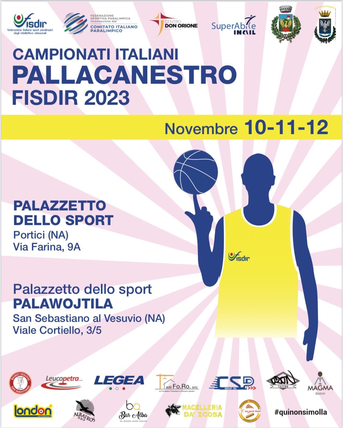 Campionati italiani Pallacanestro Fisdir 10-12 novembre 2023